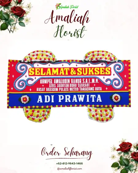 Papan Bunga Ucapan Selamat Tanjung Saba Pitamen Nan Xx